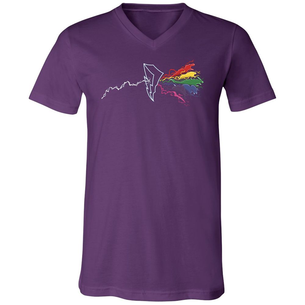 Unisex V-Neck T-Shirt - EM1HK1K8 - Team Purple - 9