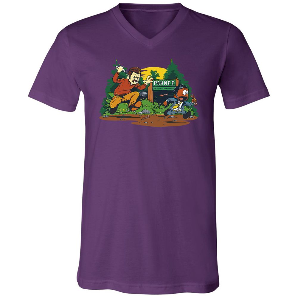 Unisex V-Neck T-Shirt - ZCJ269H9 - Team Purple - 9