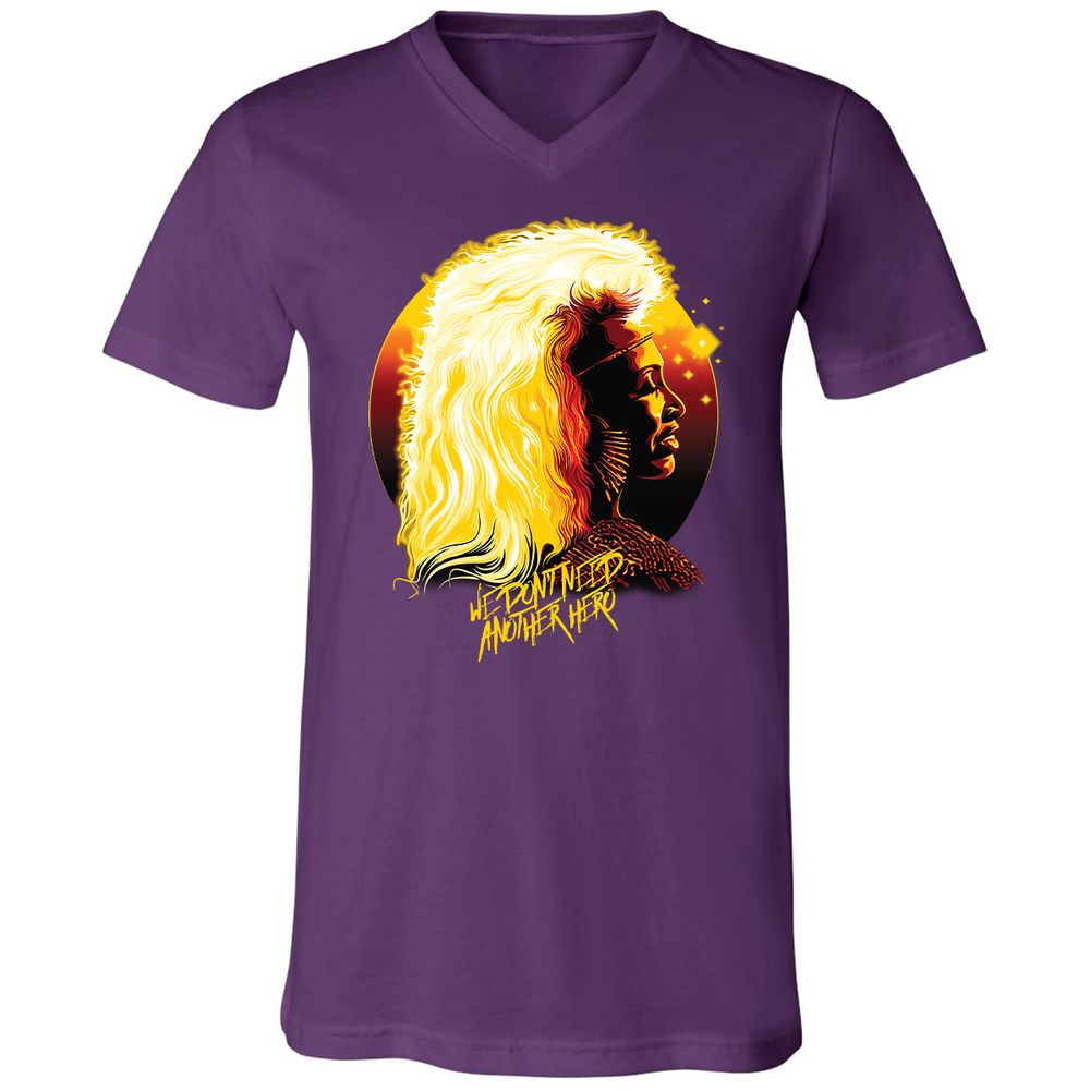 Unisex V-Neck T-Shirt - NJUGH2AF - Team Purple - 9