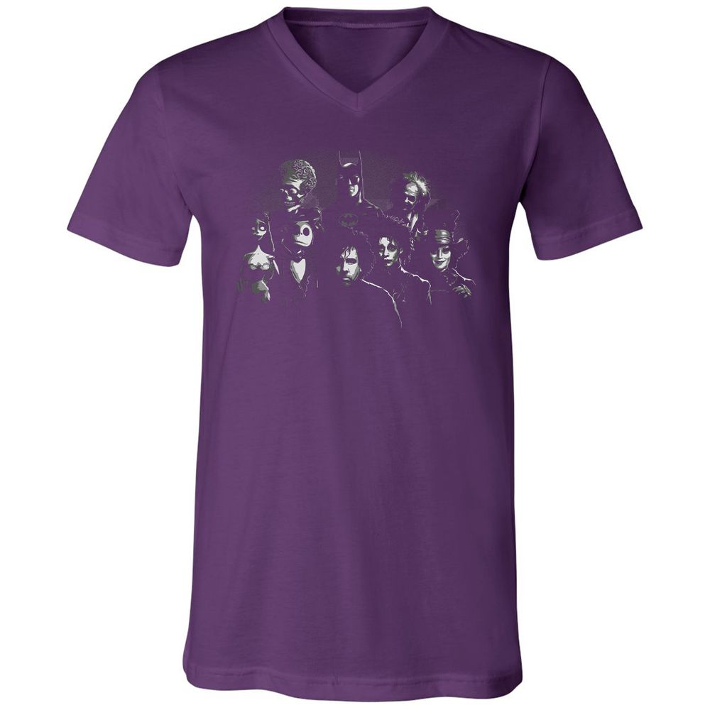 Unisex V-Neck T-Shirt - JXP7P9JS - Team Purple - 9