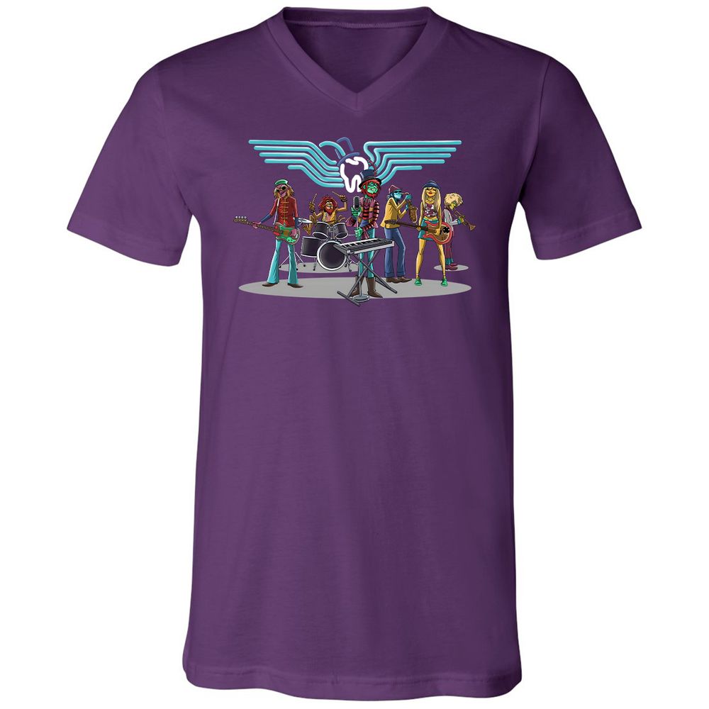 Unisex V-Neck T-Shirt - YMANJLA4 - Team Purple - 9