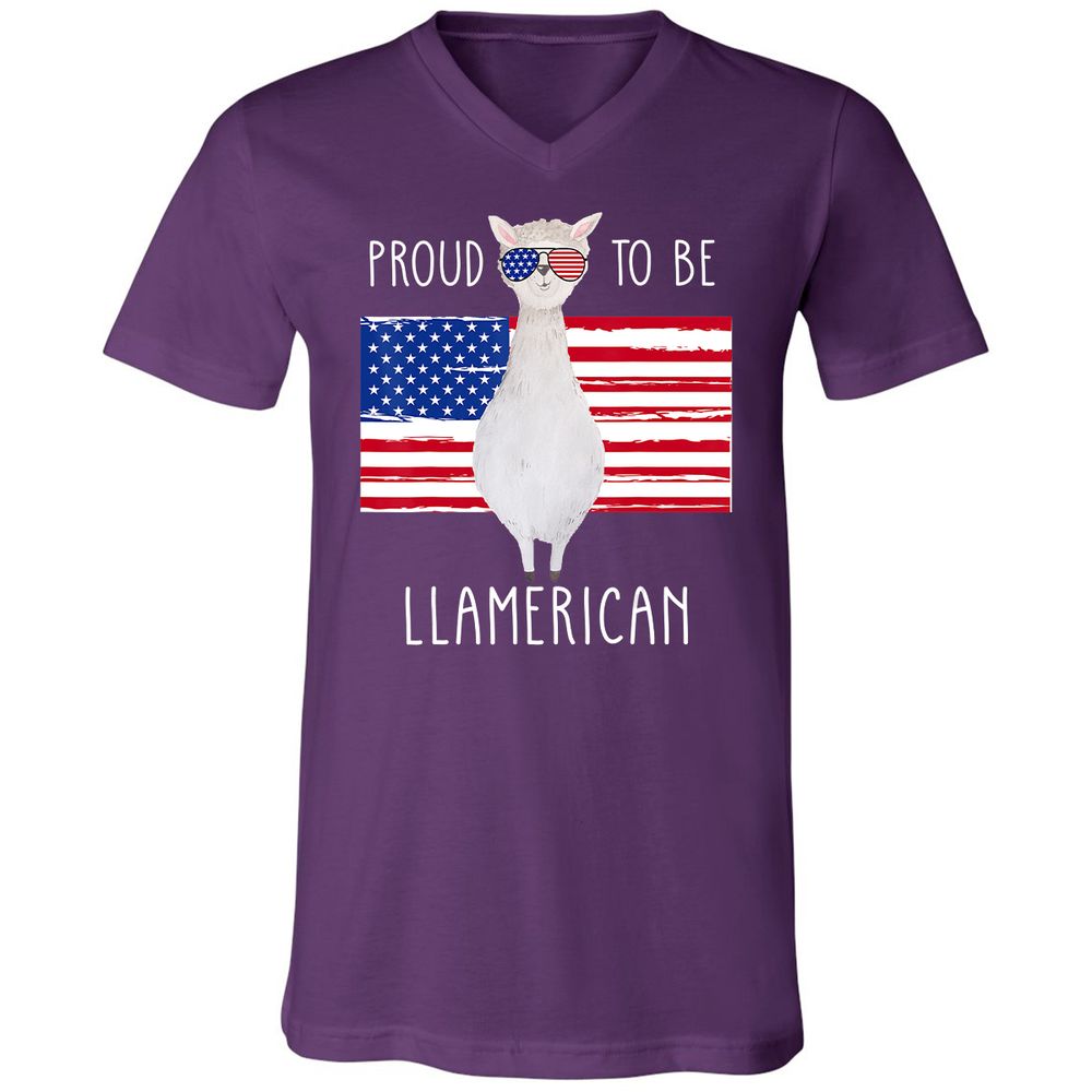 Unisex V-Neck T-Shirt - G7R6SC81 - Team Purple - 9