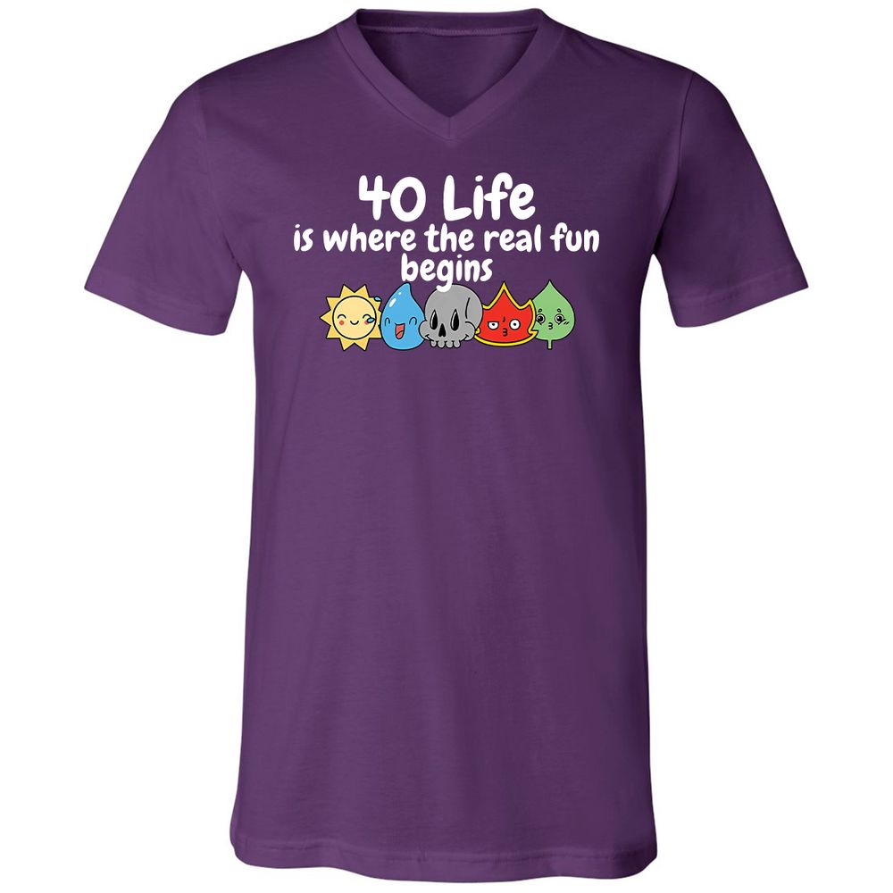 Unisex V-Neck T-Shirt - TD7CPA4V - Team Purple - 9