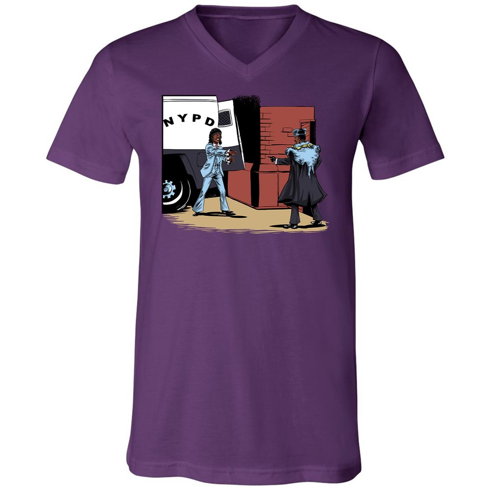 Unisex V-Neck T-Shirt - XAKL37BJ - Team Purple - 9
