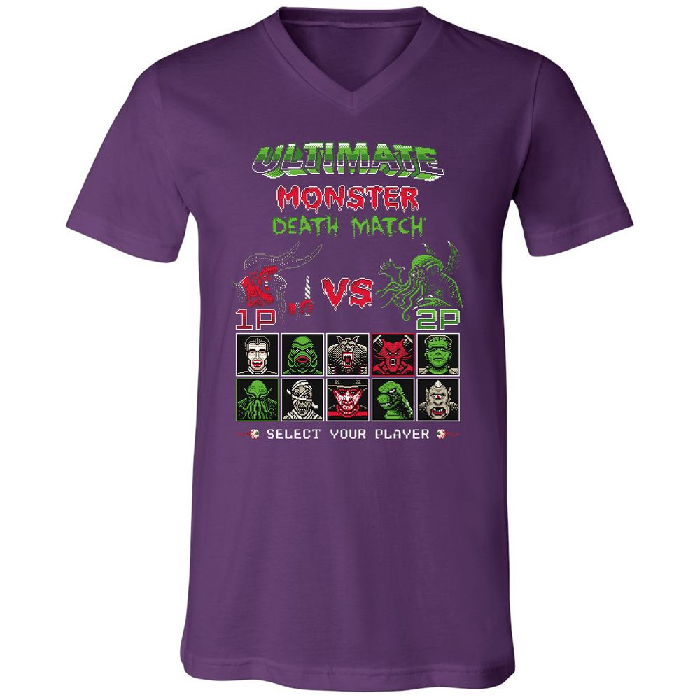 Unisex V-Neck T-Shirt - CETDZB2M - Team Purple - 9