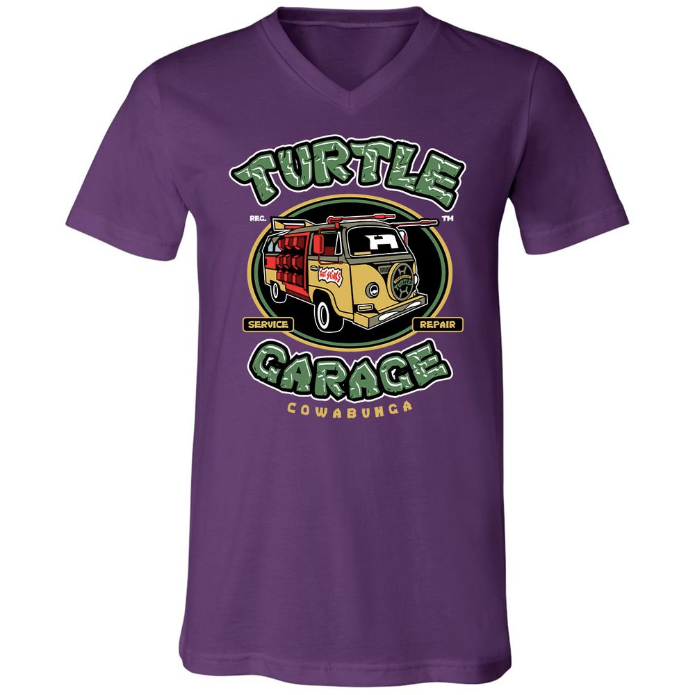 Unisex V-Neck T-Shirt - 29GU3KC3 - Team Purple - 9
