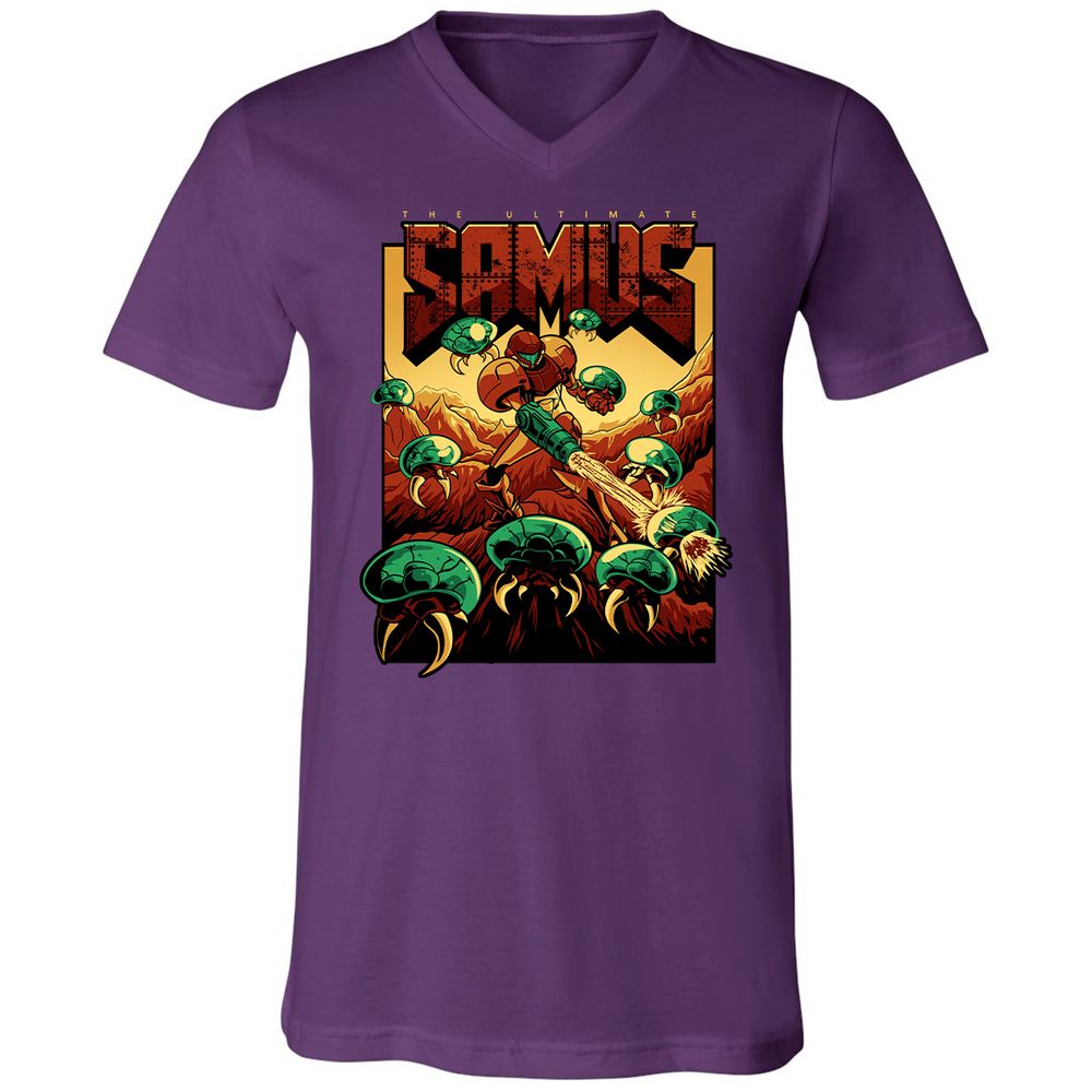 Unisex V-Neck T-Shirt - JVU5ALND - Team Purple - 9