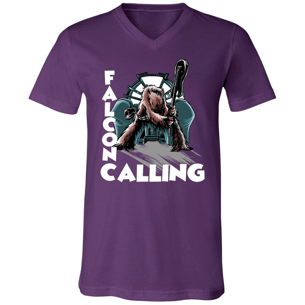 Unisex V-Neck T-Shirt - DHP3KXJJ - Team Purple - 9