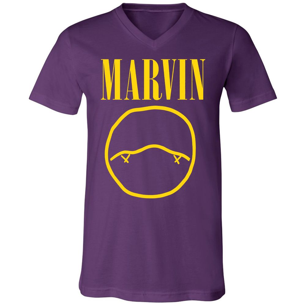 Unisex V-Neck T-Shirt - AV1R88QB - Team Purple - 9