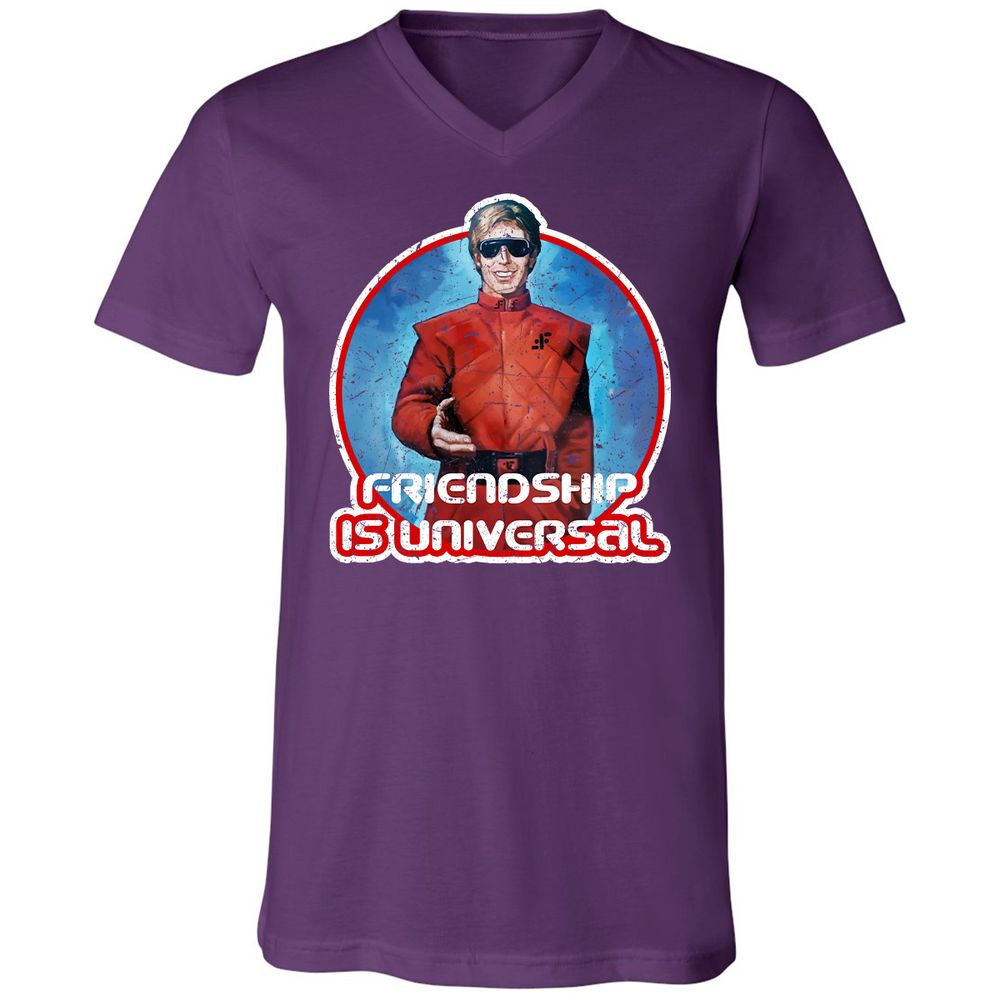 Unisex V-Neck T-Shirt - 7V5EEF2R - Team Purple - 9