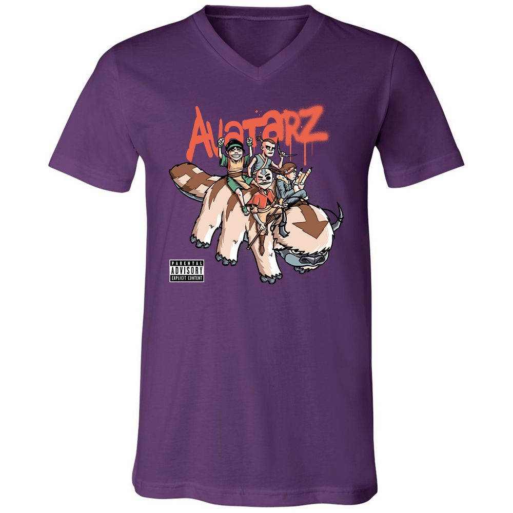 Unisex V-Neck T-Shirt - 6ESGXQNT - Team Purple - 9