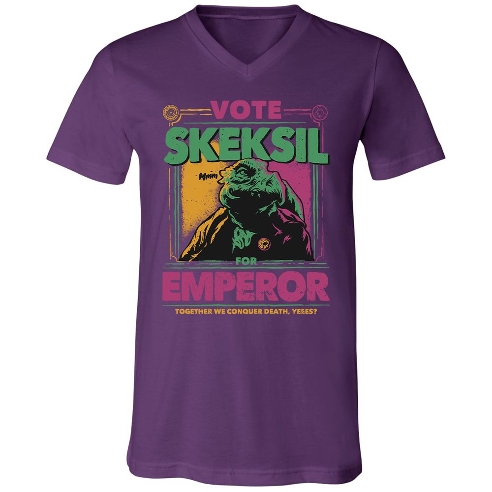 Unisex V-Neck T-Shirt - 2JBS2HYF - Team Purple - 9
