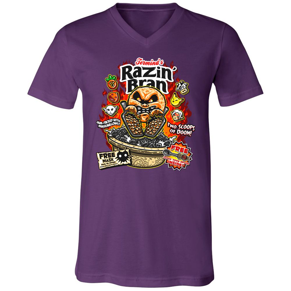Unisex V-Neck T-Shirt - DCUXZQNJ - Team Purple - 9