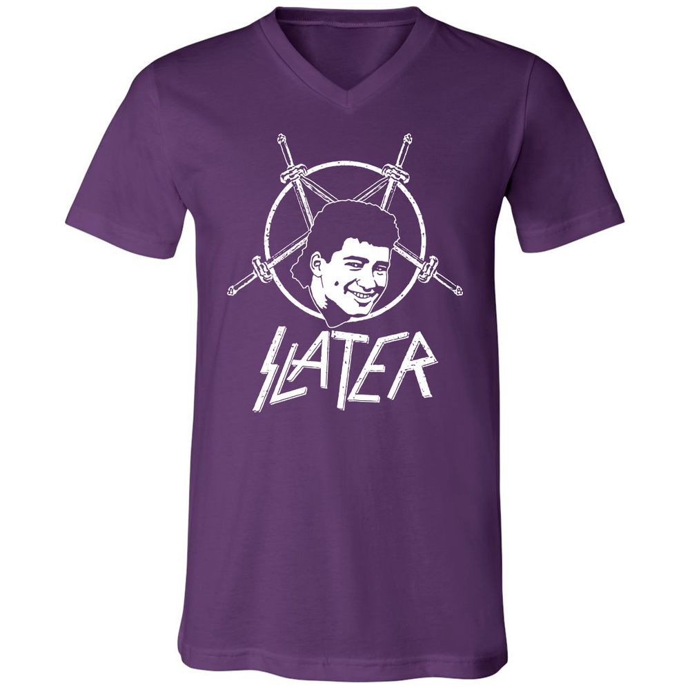 Unisex V-Neck T-Shirt - 34LB78F5 - Team Purple - 9
