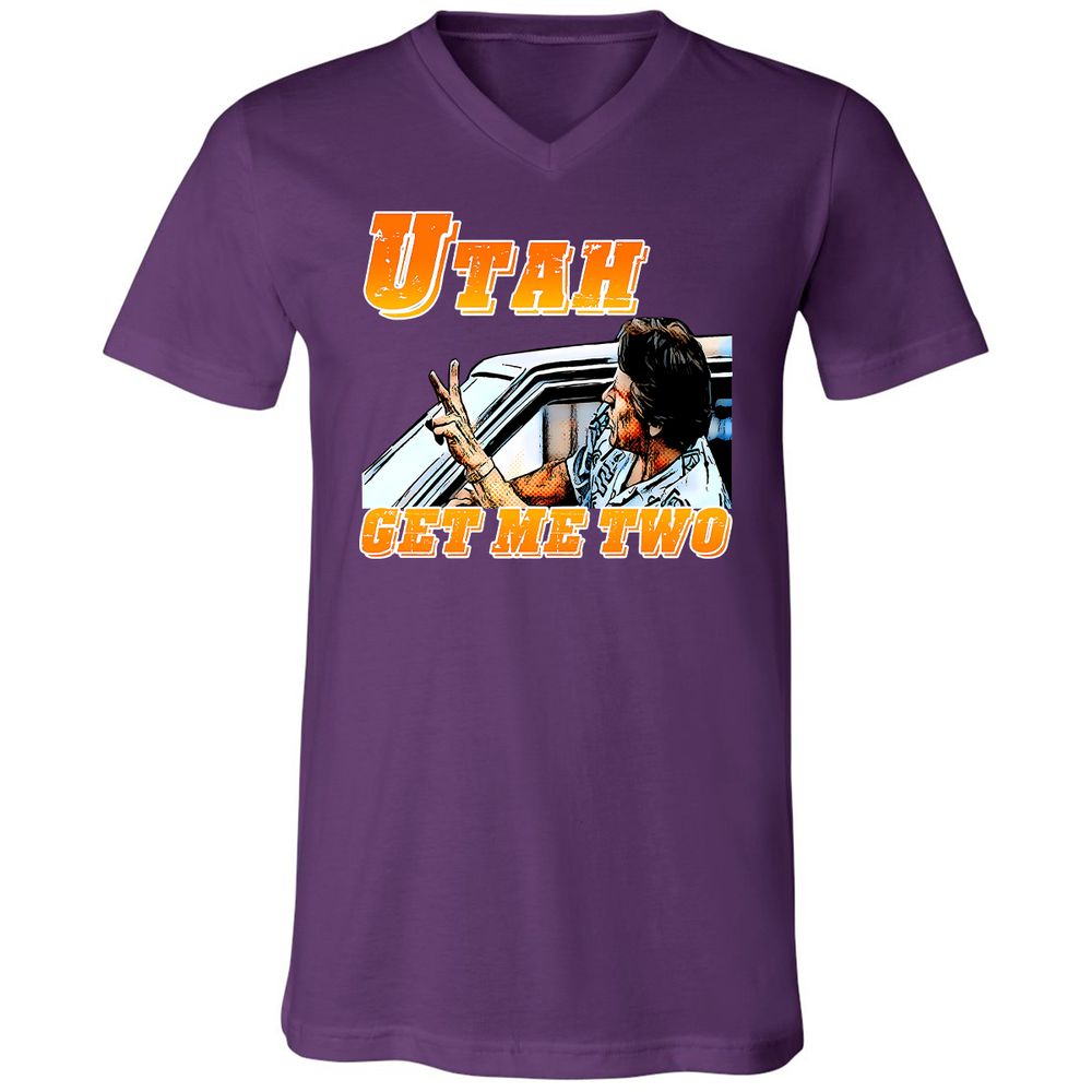 Unisex V-Neck T-Shirt - BWPN94XJ - Team Purple - 9