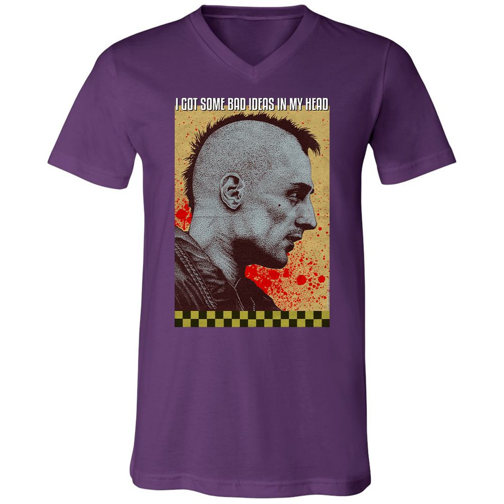 Unisex V-Neck T-Shirt - WHZK5HNE - Team Purple - 9