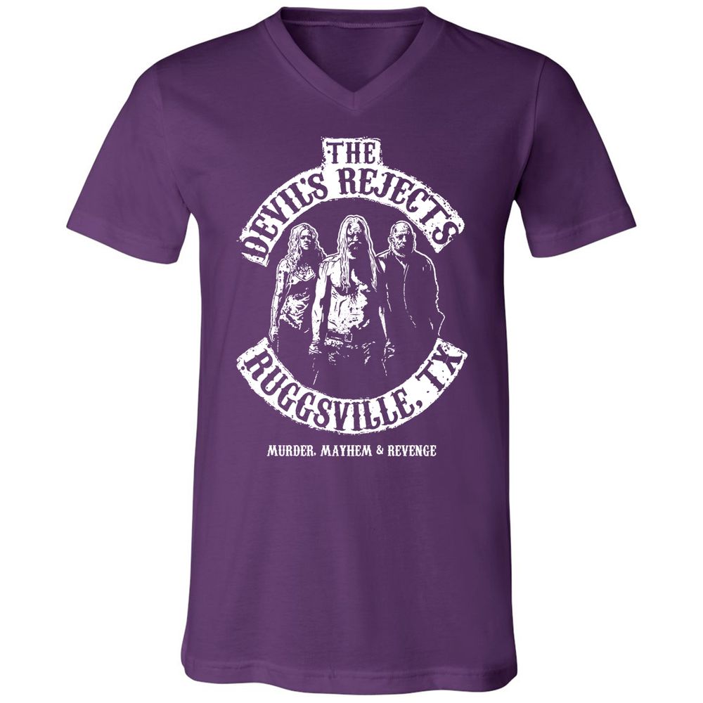 Unisex V-Neck T-Shirt - EX4TWWRT - Team Purple - 9