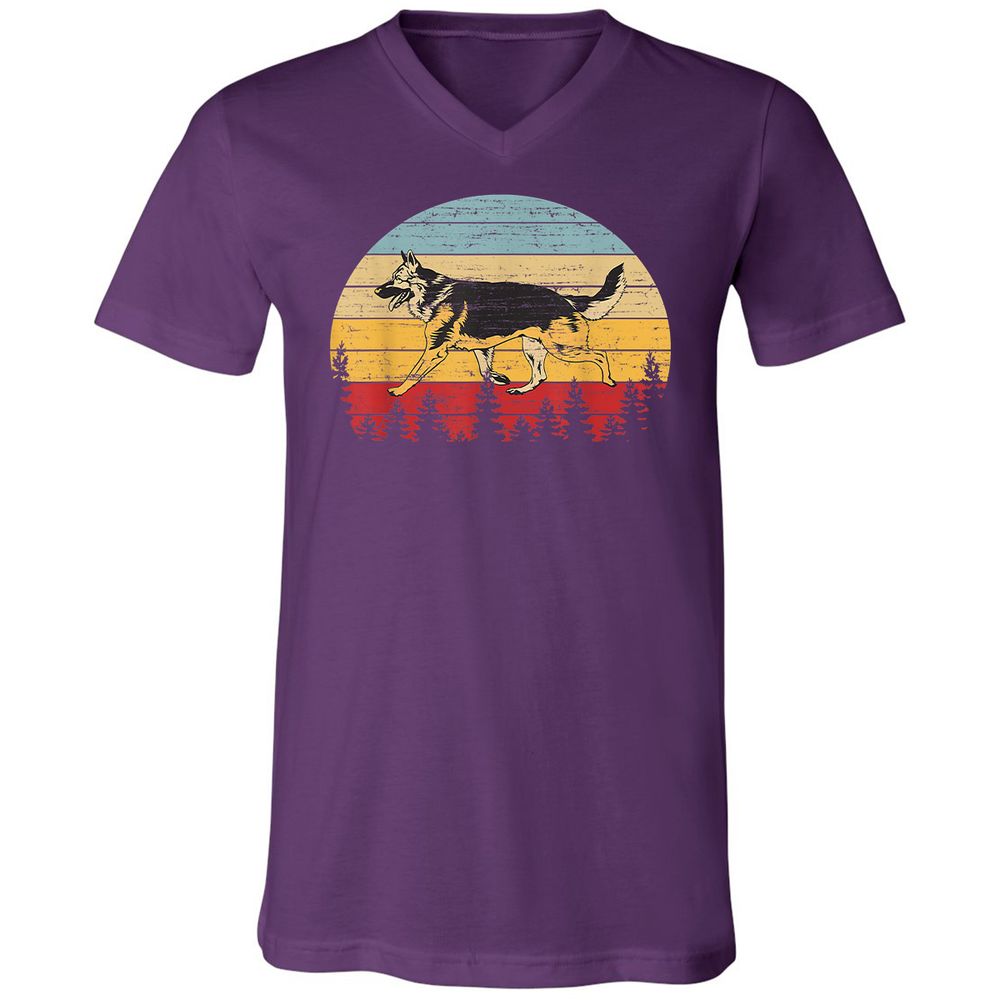 Unisex V-Neck T-Shirt - TK94UEH9 - Team Purple - 9