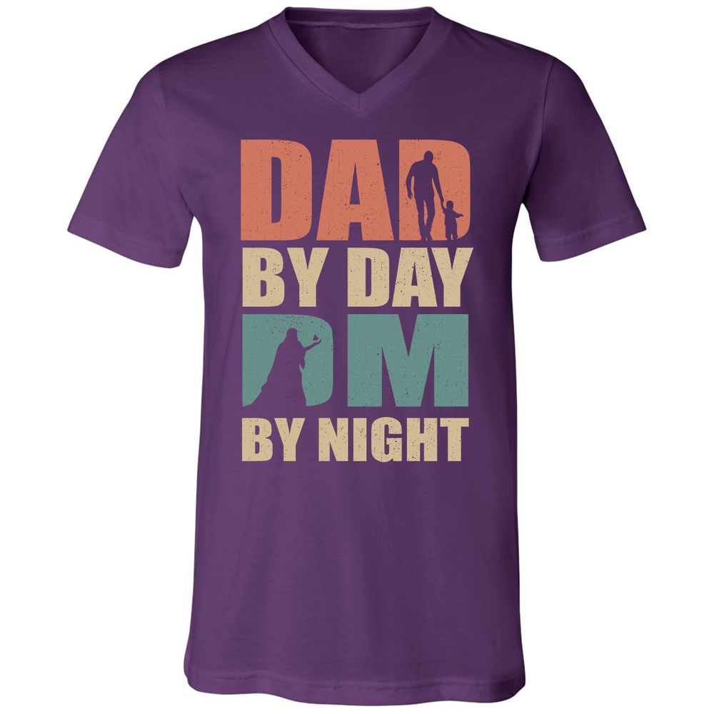 Unisex V-Neck T-Shirt - 2ZLJH8R4 - Team Purple - 9