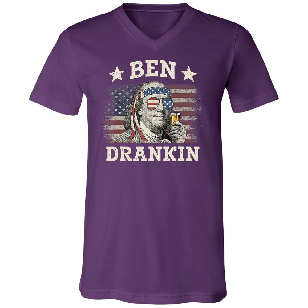 Unisex V-Neck T-Shirt - 915PASXD - Team Purple - 9