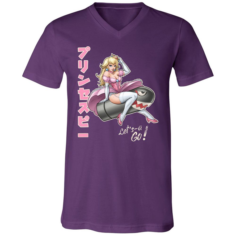 Unisex V-Neck T-Shirt - 6PEE93JC - Team Purple - 9