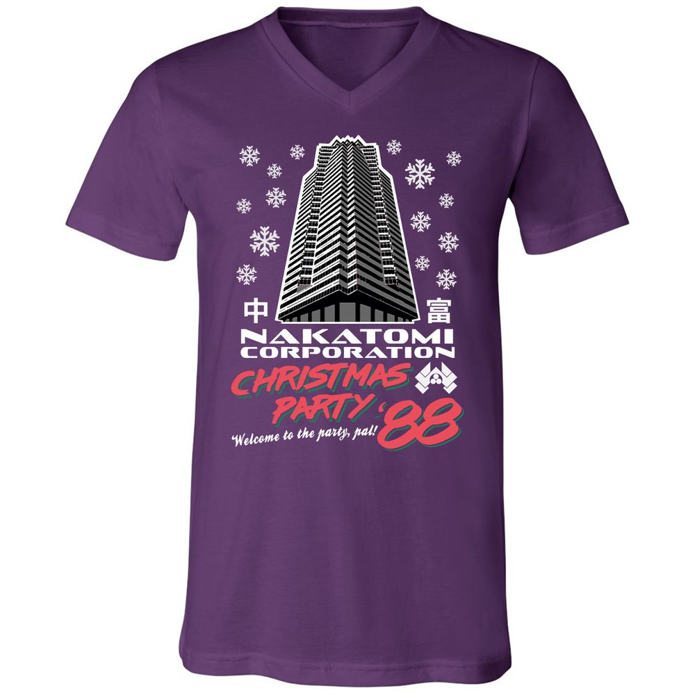 Unisex V-Neck T-Shirt - 8QV2XRD8 - Team Purple - 9