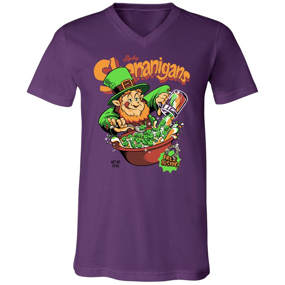 Unisex V-Neck T-Shirt - 9STXQUED - Team Purple - 9
