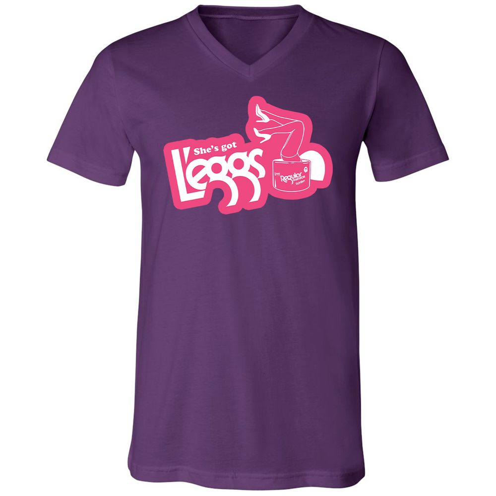 Unisex V-Neck T-Shirt - 6LR8ZKR5 - Team Purple - 9