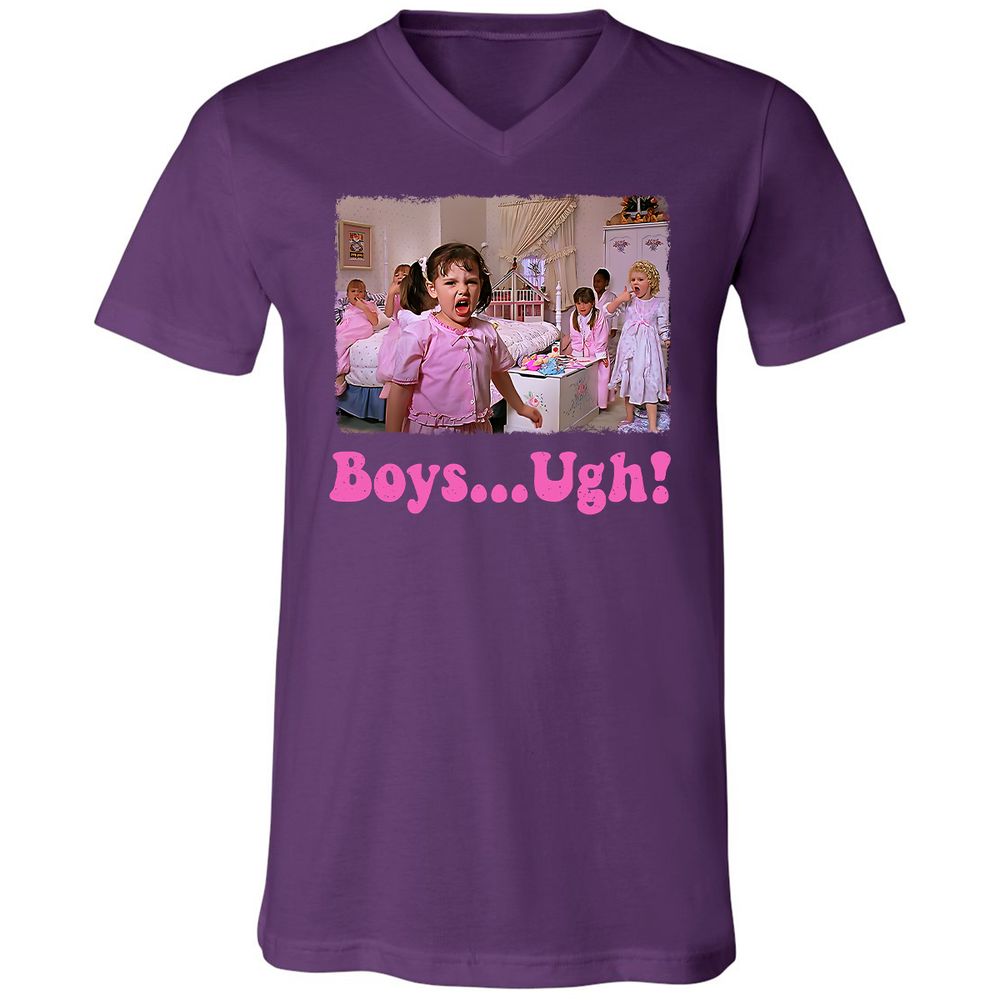 Unisex V-Neck T-Shirt - 7X4W4YJ3 - Team Purple - 9