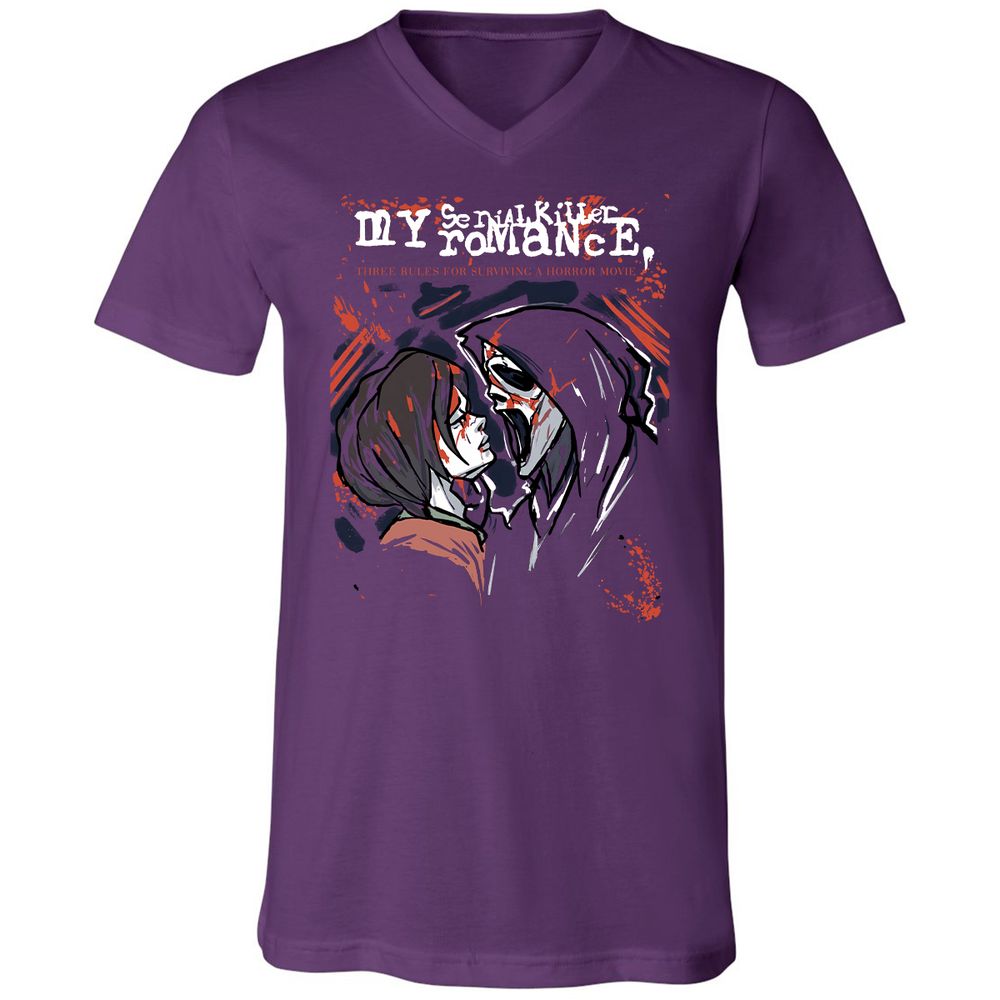 Unisex V-Neck T-Shirt - ZMH1YRED - Team Purple - 9