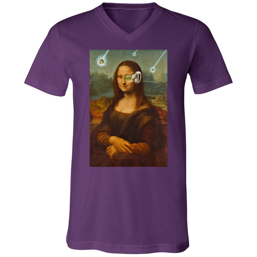 Unisex V-Neck T-Shirt - 8N4M8MJP - Team Purple - 9