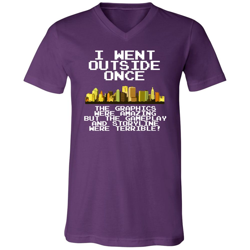 Unisex V-Neck T-Shirt - 991E19XM - Team Purple - 9