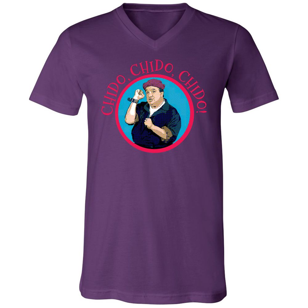Unisex V-Neck T-Shirt - JVBUAUHU - Team Purple - 9