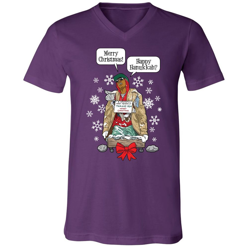 Unisex V-Neck T-Shirt - N77KNJSD - Team Purple - 9