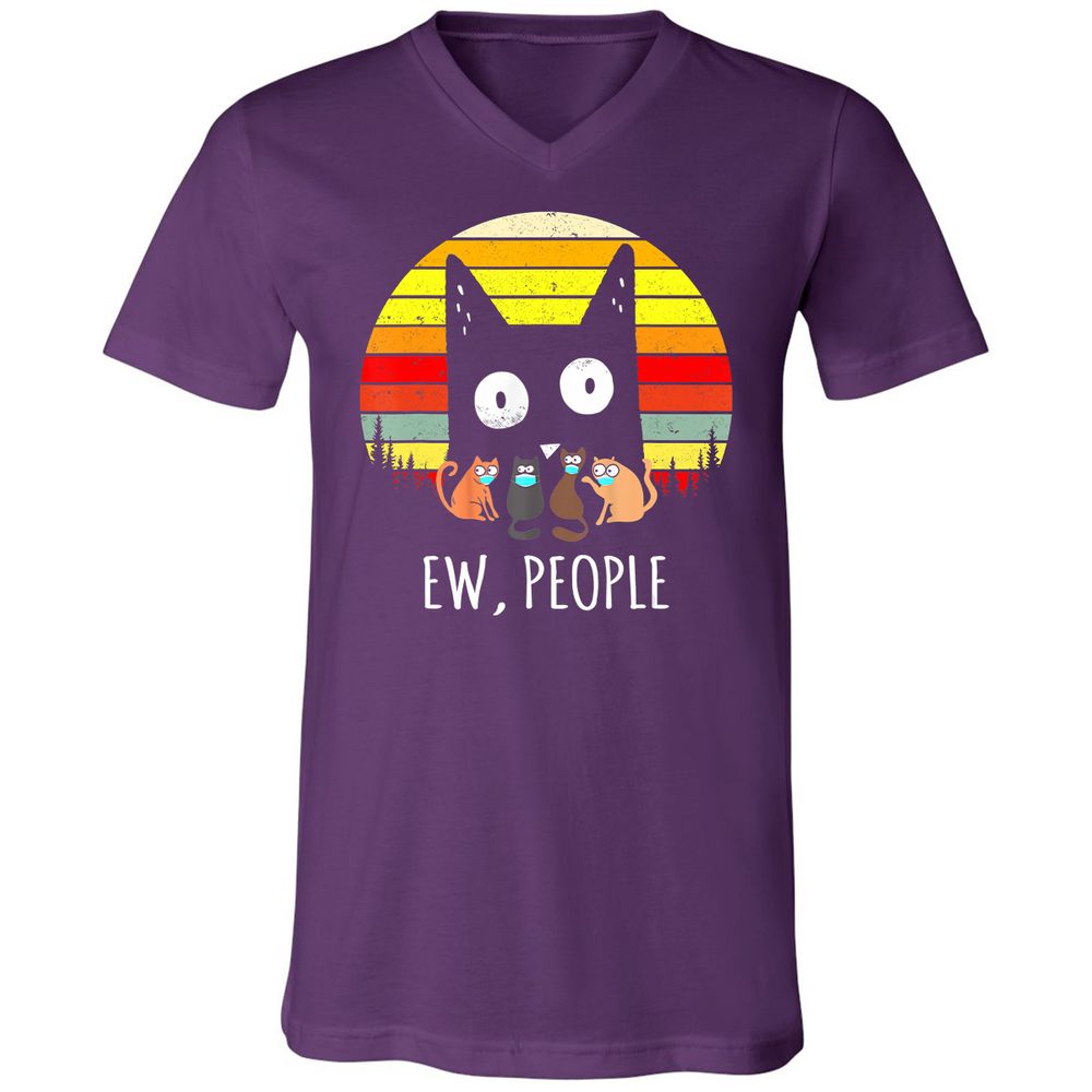 Unisex V-Neck T-Shirt - PRBB1SR2 - Team Purple - 9