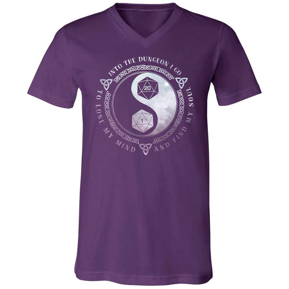 Unisex V-Neck T-Shirt - 8WQV94LW - Team Purple - 9