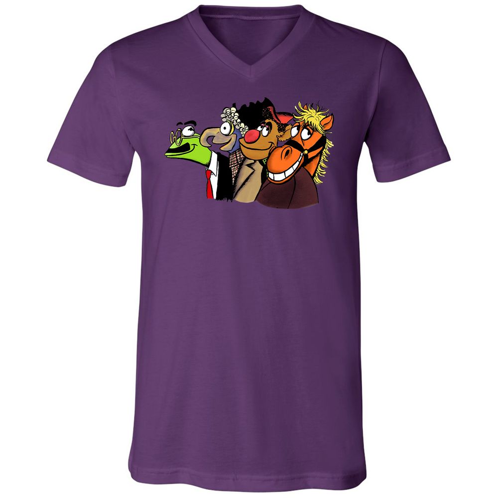 Unisex V-Neck T-Shirt - F55KCSVX - Team Purple - 9