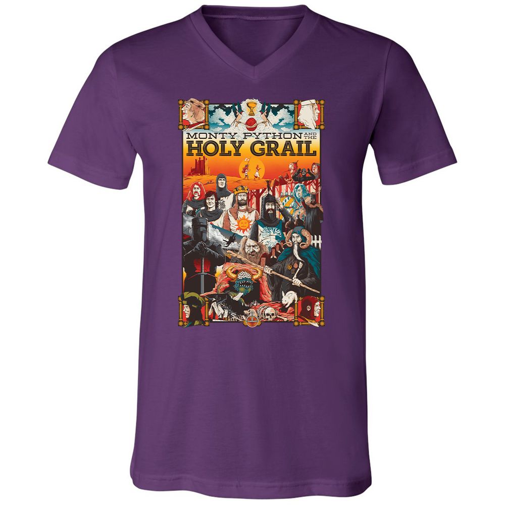 Unisex V-Neck T-Shirt - T2ZG7227 - Team Purple - 9