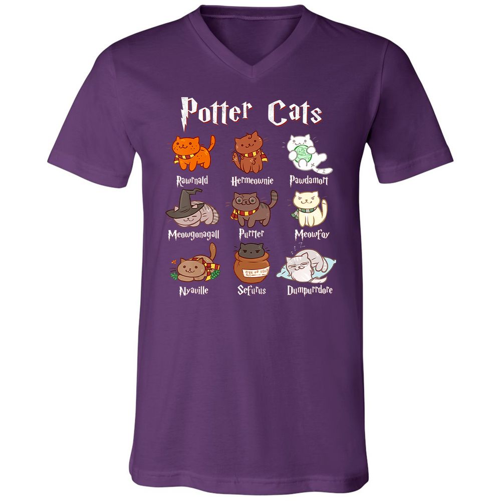 Unisex V-Neck T-Shirt - T7NK24Y6 - Team Purple - 9