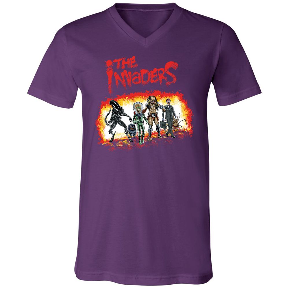 Unisex V-Neck T-Shirt - Y2T8TR4X - Team Purple - 9