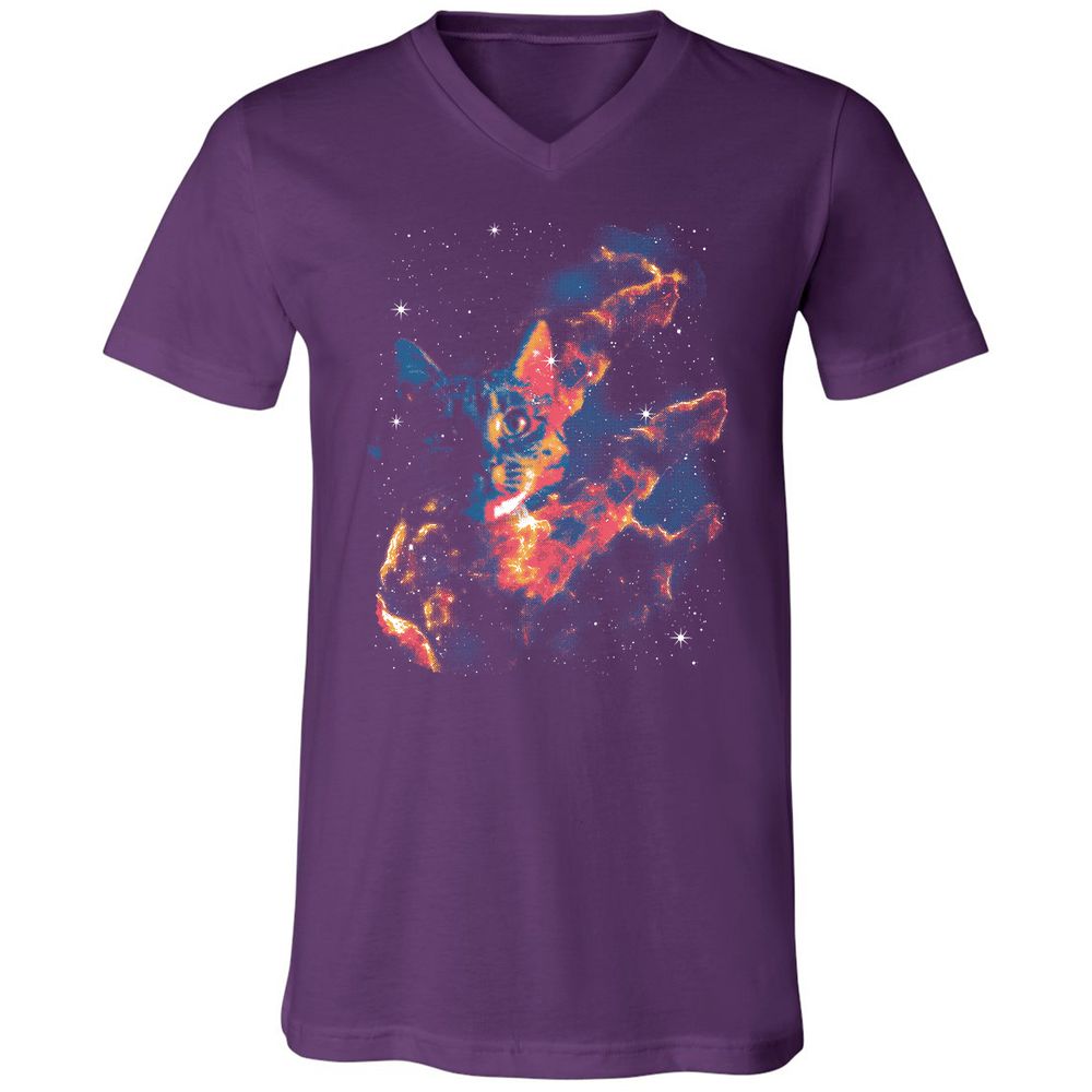 Unisex V-Neck T-Shirt - N1DZJFZX - Team Purple - 9