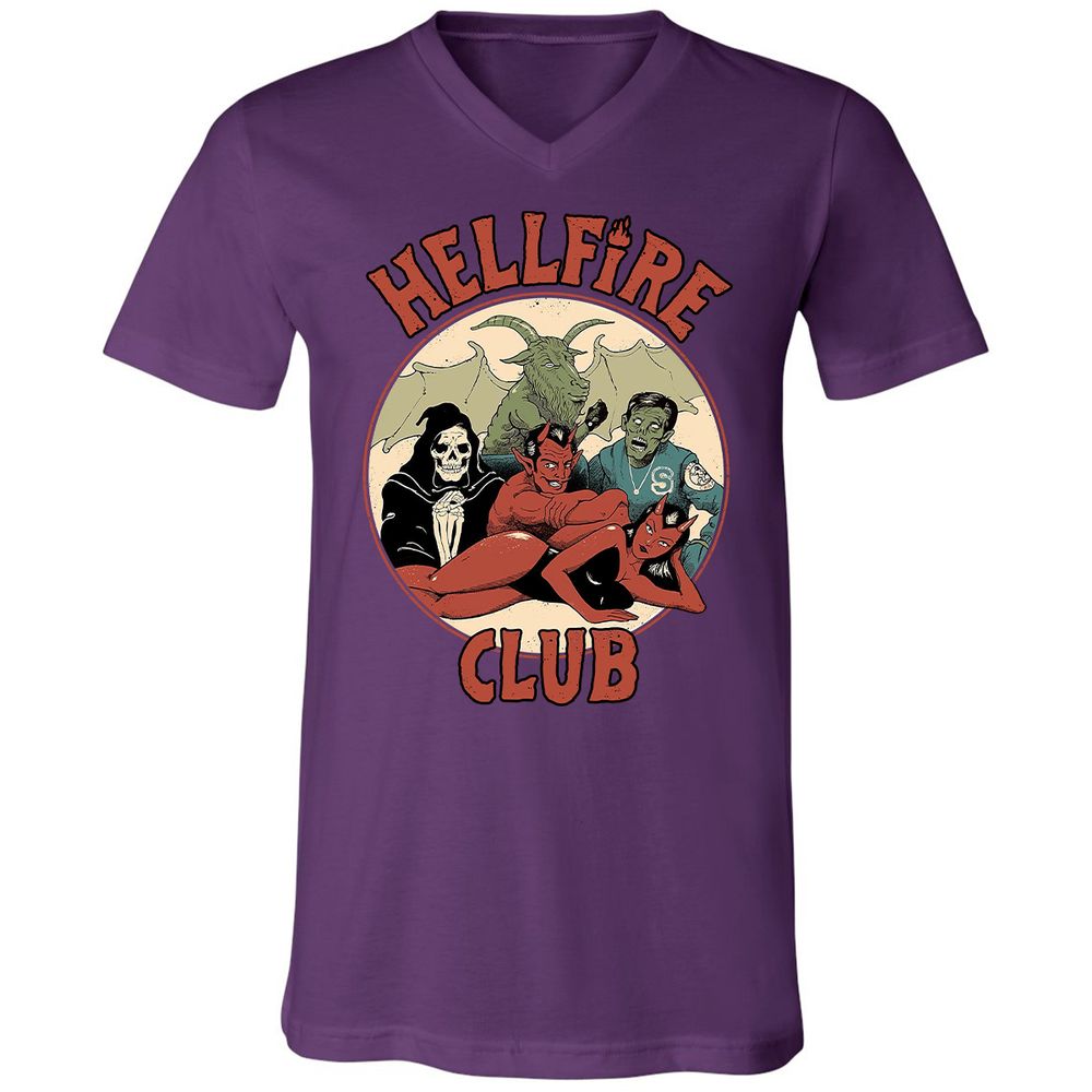 Unisex V-Neck T-Shirt - WQ2ADANK - Team Purple - 9