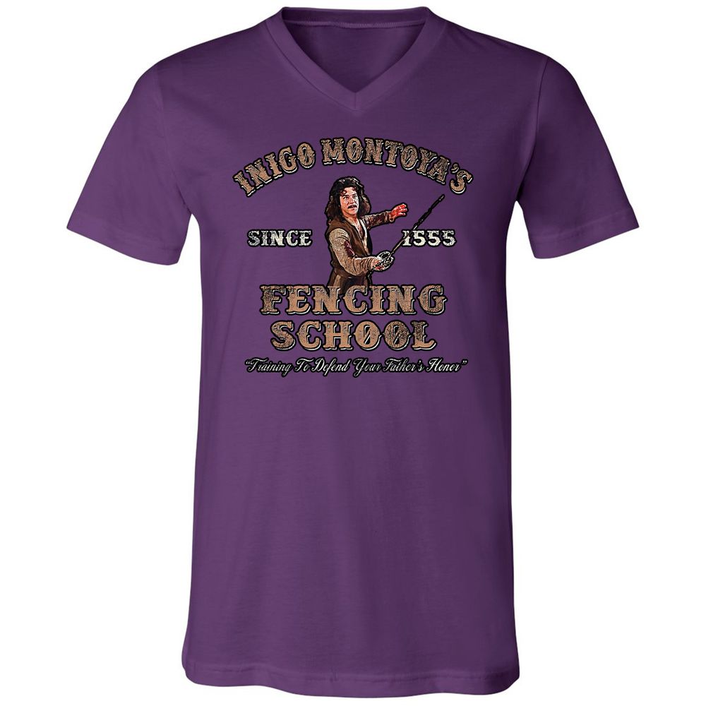 Unisex V-Neck T-Shirt - QYSCE93S - Team Purple - 9