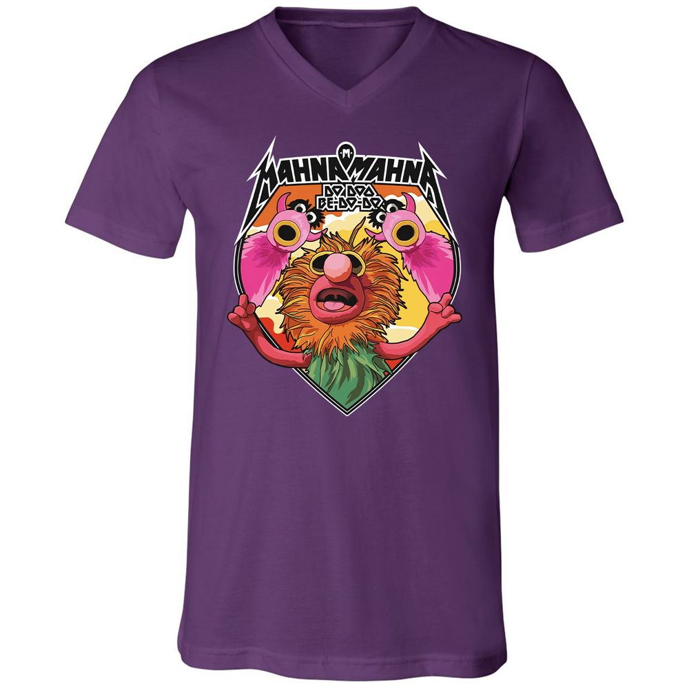 Unisex V-Neck T-Shirt - CSVSC2VL - Team Purple - 9