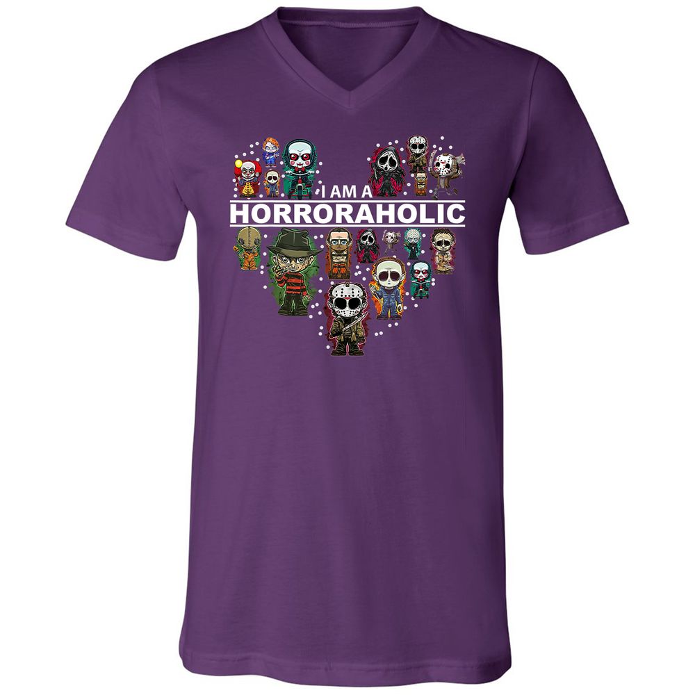 Unisex V-Neck T-Shirt - CMVEXHCL - Team Purple - 9