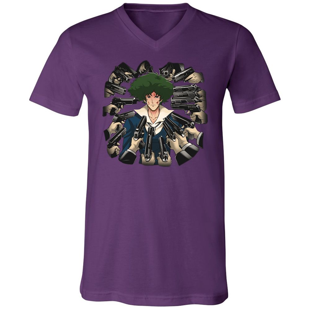 Unisex V-Neck T-Shirt - 29QX9W7P - Team Purple - 9