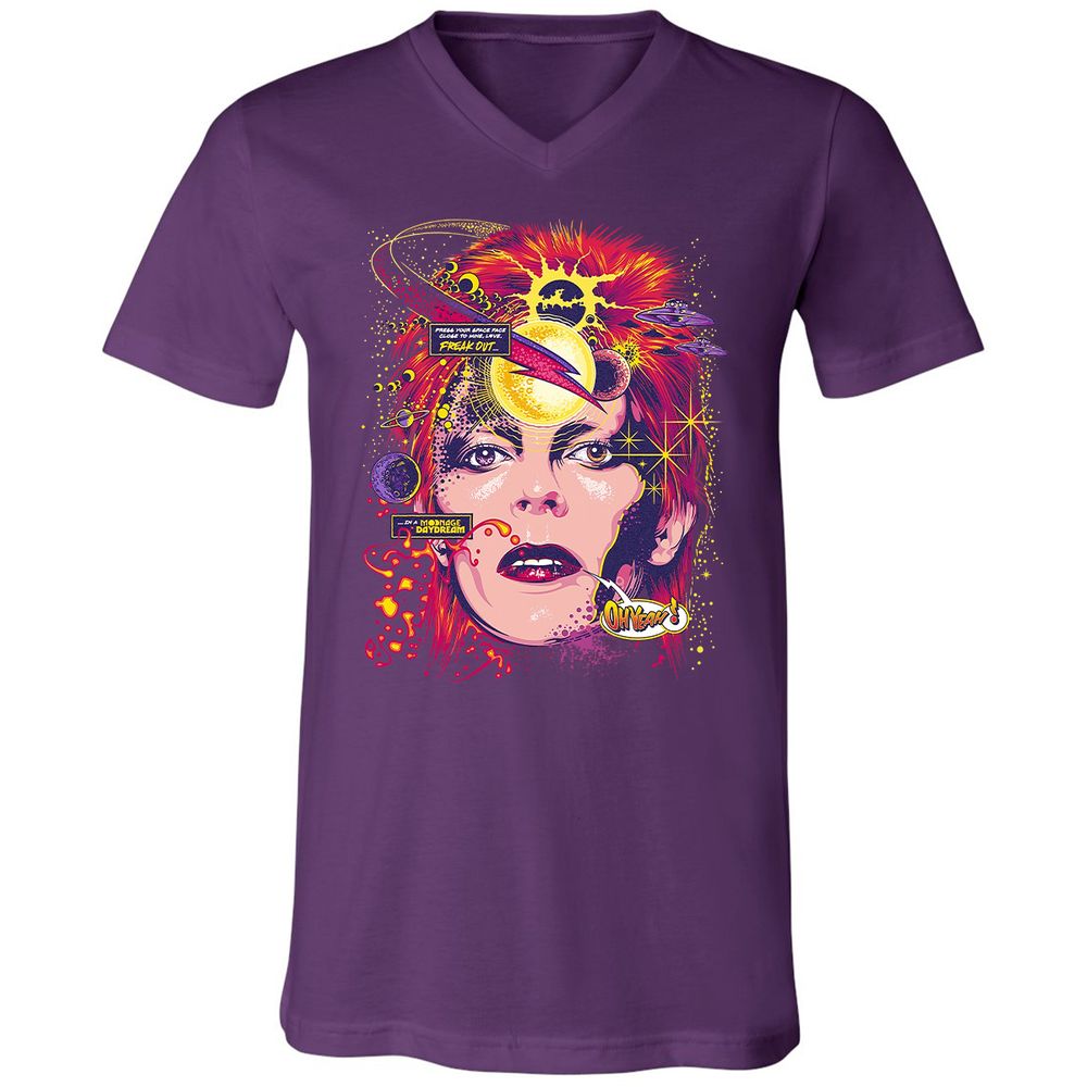 Unisex V-Neck T-Shirt - GLHNL2MK - Team Purple - 9