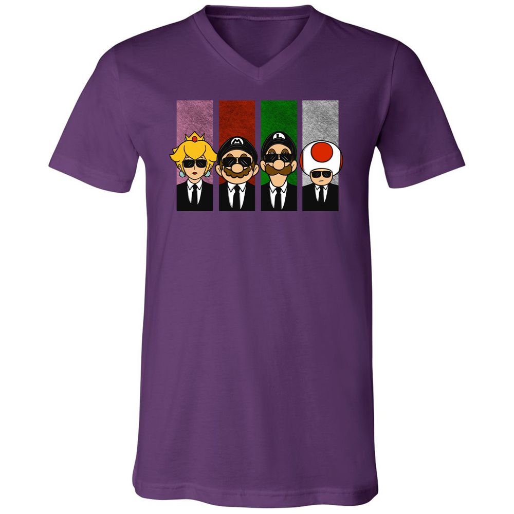 Unisex V-Neck T-Shirt - 1LWQFCUU - Team Purple - 9