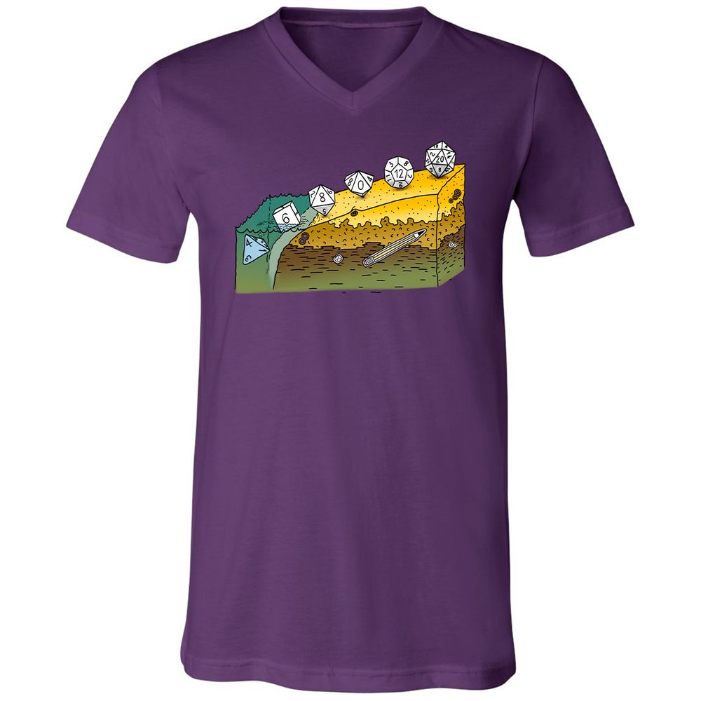 Unisex V-Neck T-Shirt - 4EH3C291 - Team Purple - 9