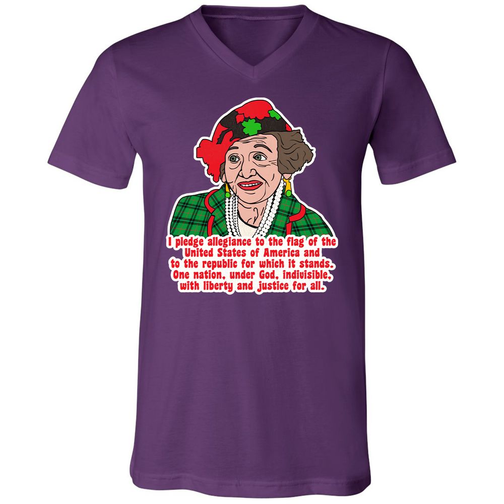Unisex V-Neck T-Shirt - 1UBJXAMS - Team Purple - 9
